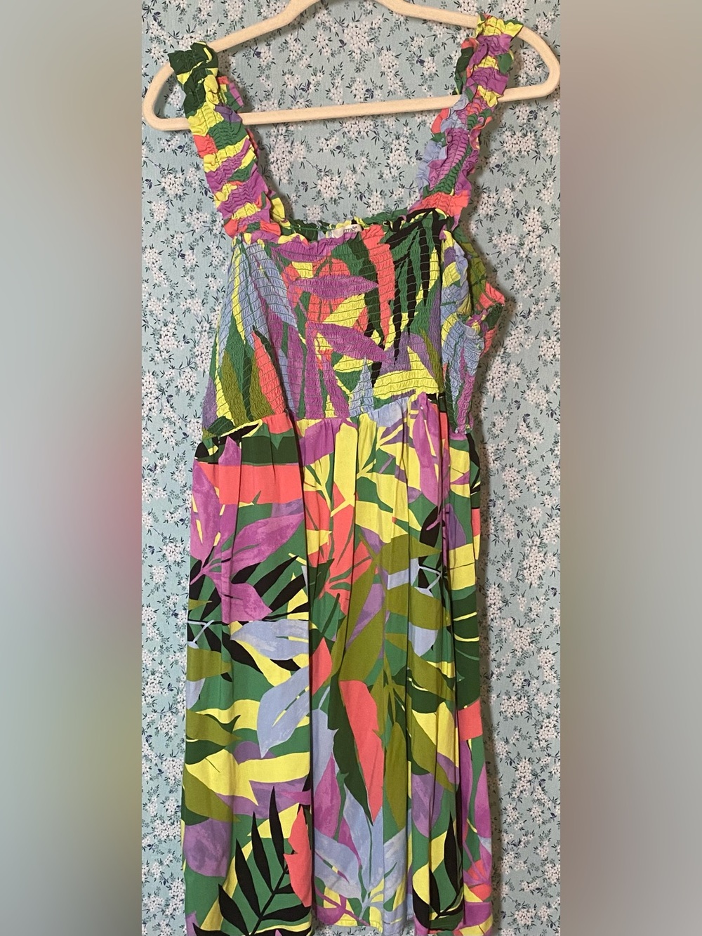 Terra & Sky Tropical Print Dress in Multicolor